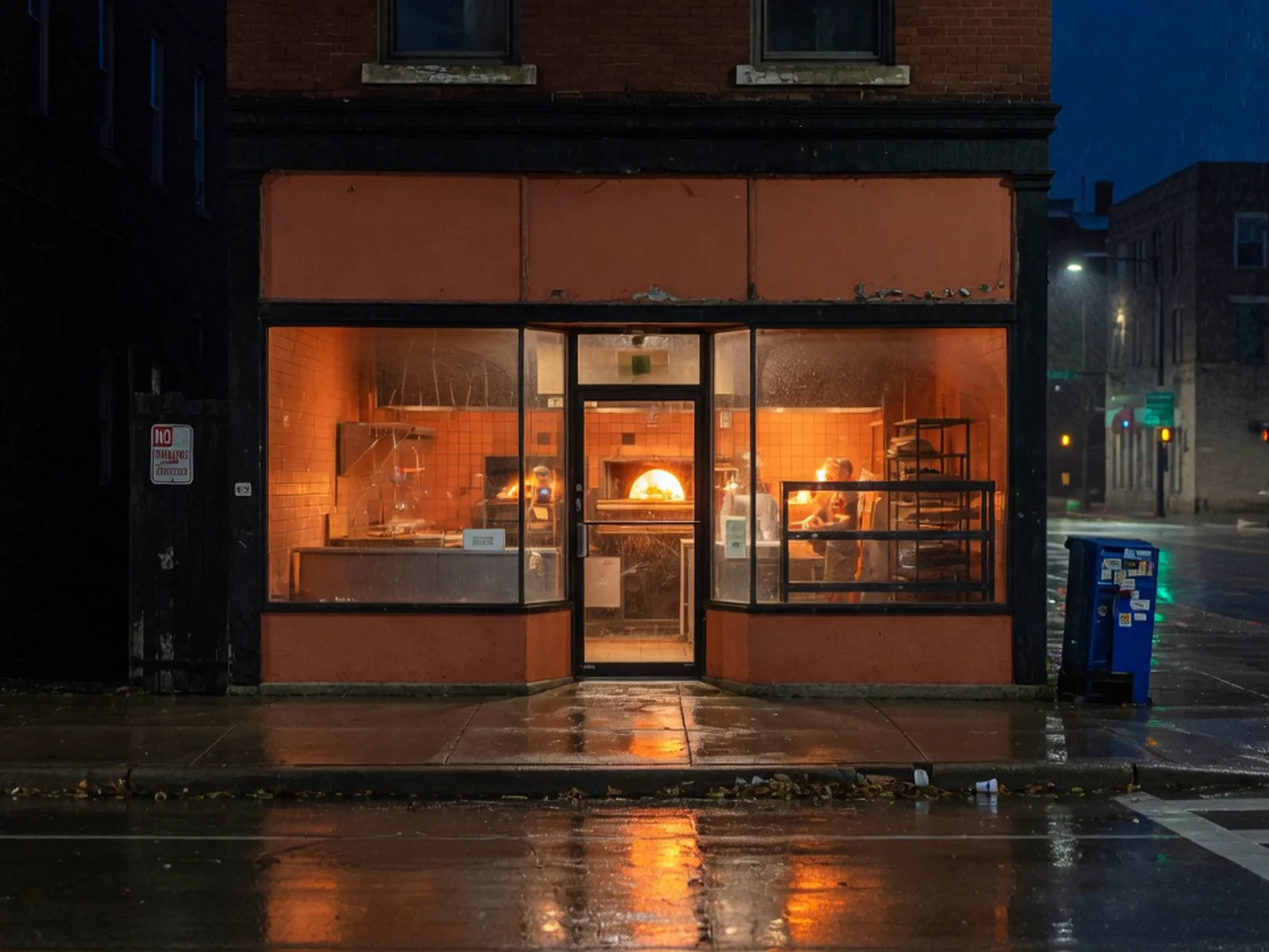 Night window on Mifflin Street